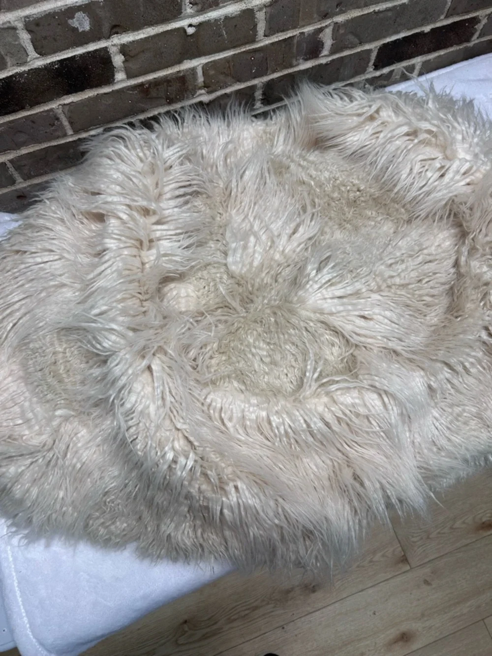 Pottery Barn Mongolian Patchwork Faux Fur Bean Bag Slipcover Large 41